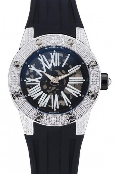 Richard Mille Replica Watch RM 033 Extra Flat white gold Diamond Black